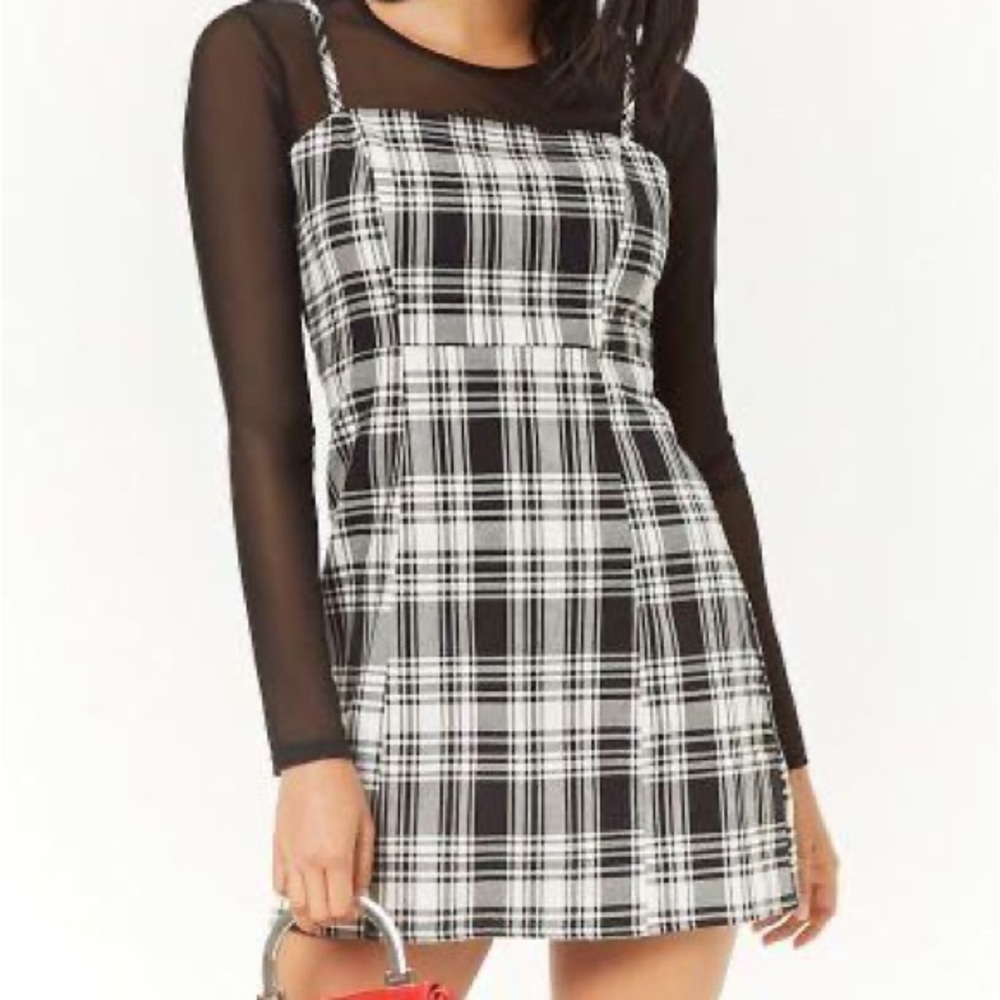 Deadstock Black and White Plaid Dress